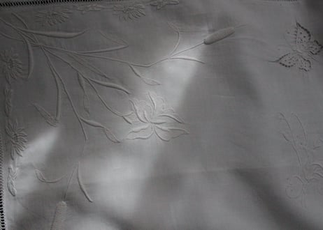 France Antique クッションカバー/MONOGRAM "P・F"蝶