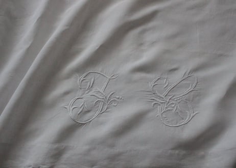 専用〜✴︎フランスアンティーク　壁掛け　置き型　モノグラム　フリルカバー2点付き 専用〜✴︎フランスアンティーク 壁掛け 置き型 モノグラム