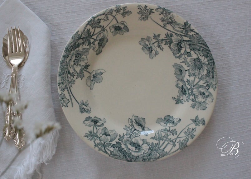 Gien【ジアン】“ANEMONES”デザートプレート(数量3) | Antique & Br