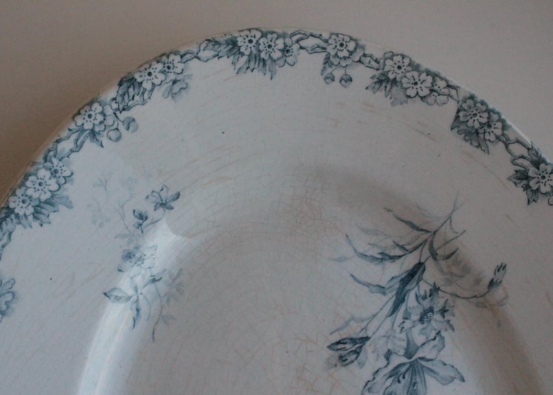 Choisy le Roi【ショワジールロワ】BRESTOIS・バラのオーバルプレート