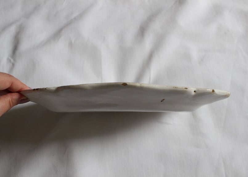 Moustiers プレート ムスティエ Moustiers 18世紀 花 プレート アンティーク 050301