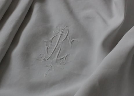 France Antique モノグラムシーツ/MONOGRAM “RC”