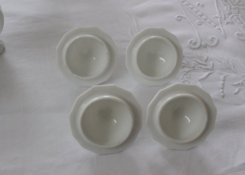 FranceAntiqueクリームポット【ポ・ア・クレム】ポーセレン白磁器