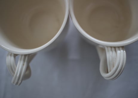 Leedsware Classical Creamware  C&S ペア  (数量2)