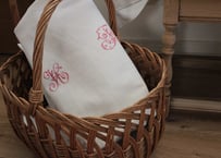 France Antique 赤ラインの大判シート/MONOGRAM "HF"