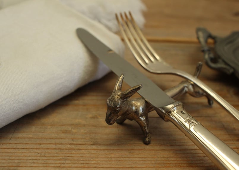 送料無料対象商品】真鍮製 動物達のカトラリーレスト（数量5