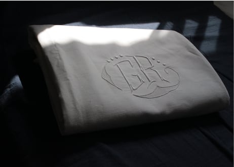 France Antique MONOGRAM /モノグラム大判シーツ【D】