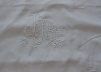 France Antique クッションカバー/MONOGRAM "J・M"
