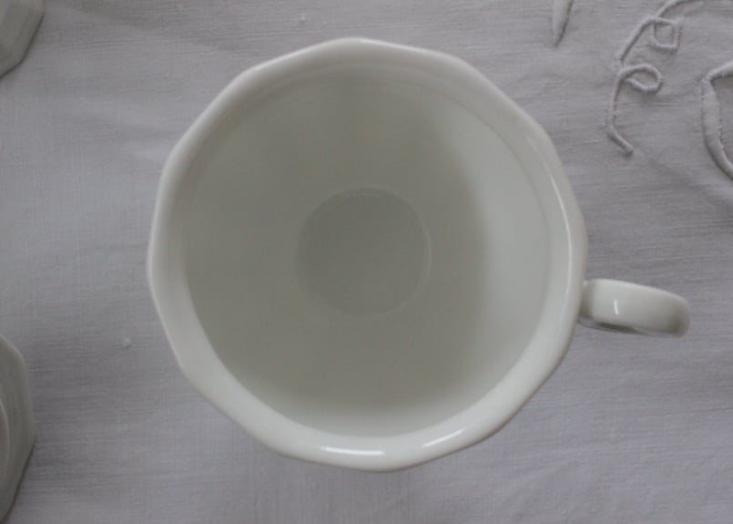 FranceAntiqueクリームポット【ポ・ア・クレム】ポーセレン白磁器