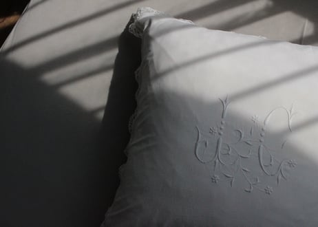 France Antique クッションカバー/MONOGRAM "J・C"