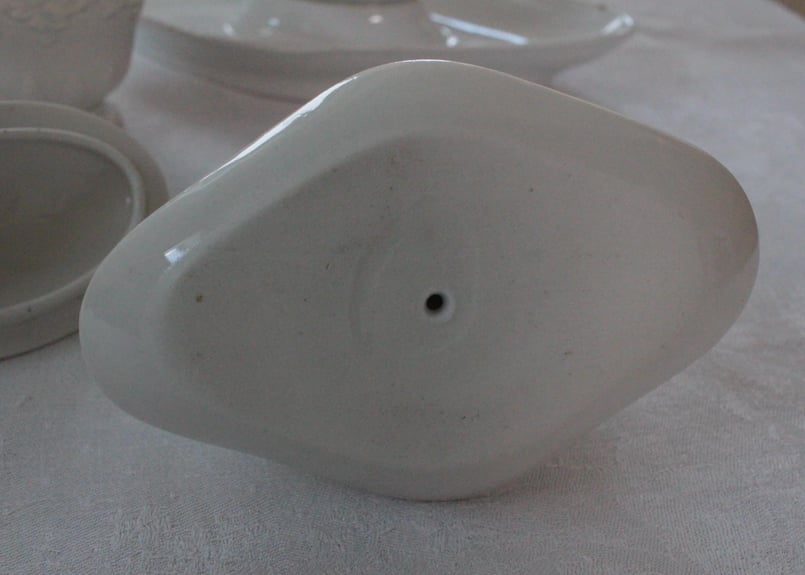 白磁器・蓋付きマスタードポット/フランスアンティーク France Antique 白磁器・蓋付きマスタードポット | Antique & Broc