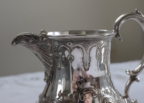 UK Silver Plated Antique Milk Jug ミルクジャグ
