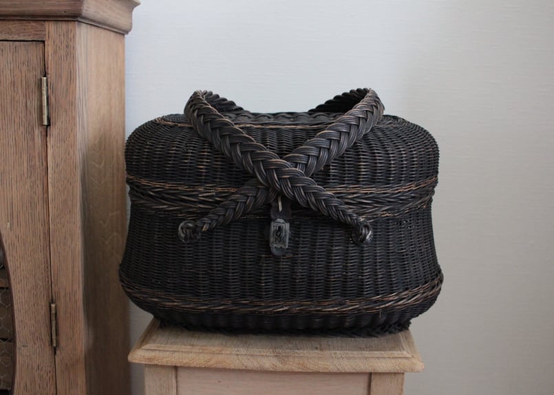 フランス　アンティーク　ブラック　パニエ France Antique panier ブラックパニエ | Antique & Broca