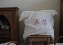 France Antique クッションカバー/MONOGRAM "B・M"
