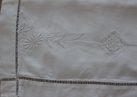 France Antique クッションカバー/MONOGRAM "J・M"