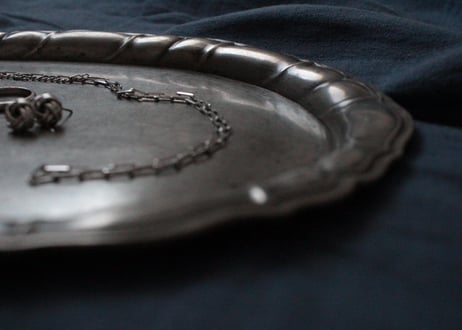 France Antique ovale Etain Pewter オーバル