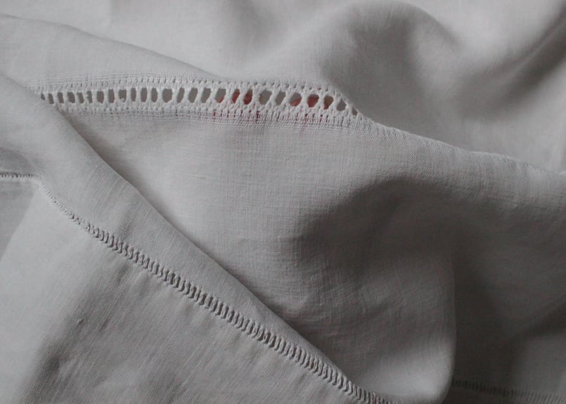 フランスアンティークイニシャルシーツ/モノグラムカバー/MONOGRAM“HB