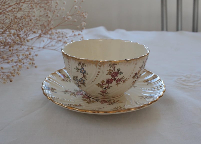 Sarregumines Louis XV サルグミンヌルイ15世プレート【D】 Sarreguemines【サルグミンヌ】Louis XV ルイ15世スタイルのコーヒー