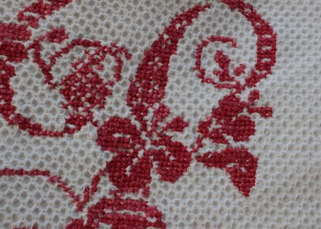 France Antique 手刺繍クロス/MONOGRAM（数量4）