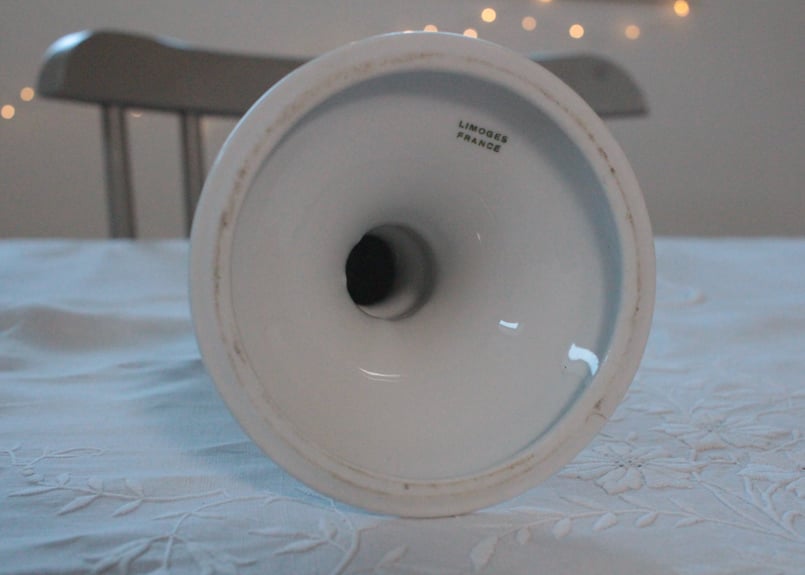 Limoges【リモージュ】陶器のキャンドルスタンド（数量3