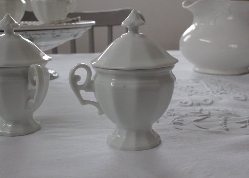 FranceAntiqueクリームポット【ポ・ア・クレム】ポーセレン白磁器