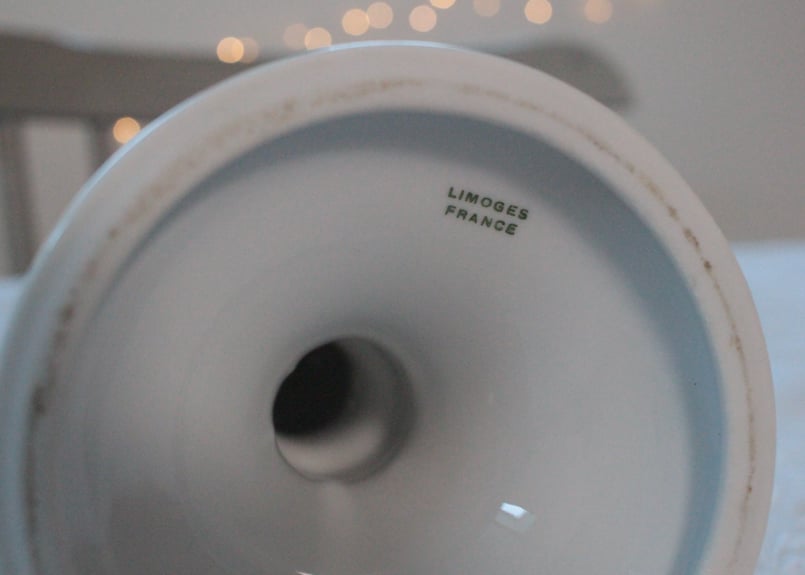 Limoges【リモージュ】陶器のキャンドルスタンド（数量3) | Antique