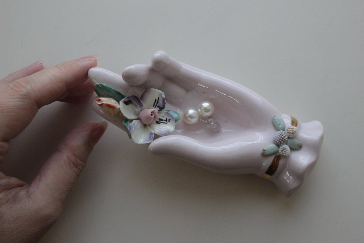 【D】バラ・レフトンのハンドモチーフ/Lefton Porcelain B】オリエンタルな花・レフトンのハンドモチーフ/Lefton