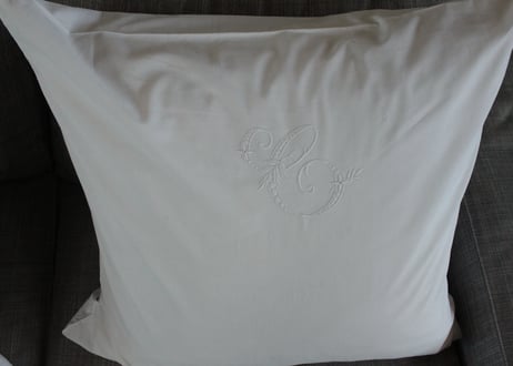 France Antique クッションカバー/MONOGRAM "C"