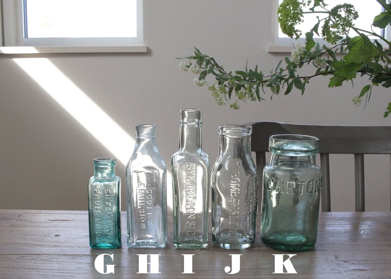 イギリス・アンティークガラスボトル（数量5） | Antique & Brocante
