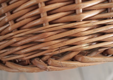 France Antique panier アンティーク籐の大きなパニエ
