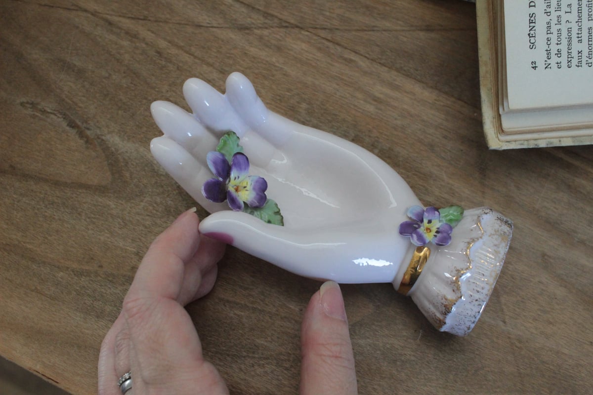 C】ビオラ・レフトンのハンドモチーフ/Lefton Porcelain | Antique