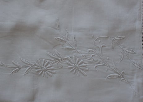 France Antique クッションカバー/MONOGRAM "J・M"
