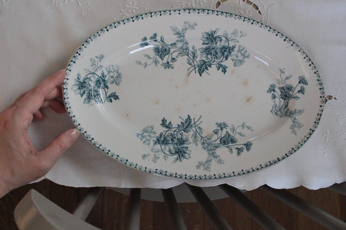Sarreguemines 【サルグミンヌ】ELVIRE・オーバルプレート | Antique