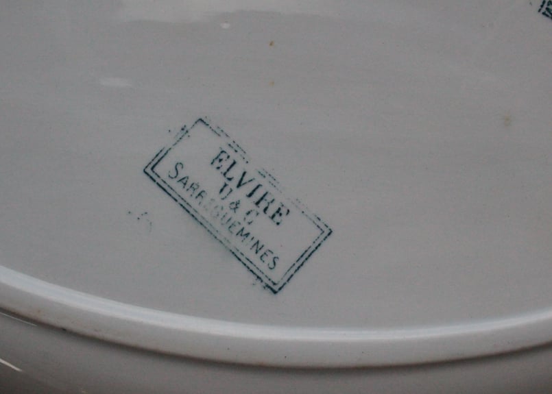 Sarreguemines 【サルグミンヌ】ELVIRE・オーバルプレート | Antique