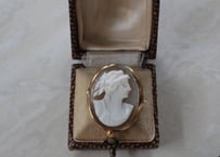 【K】Antique Shell Cameo Brooch