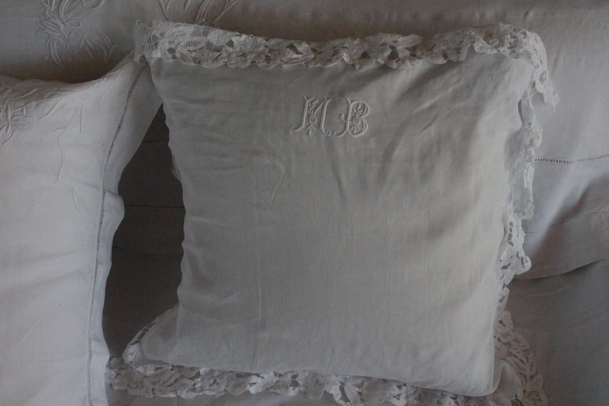 France Antique クッションカバー/MONOGRAM 