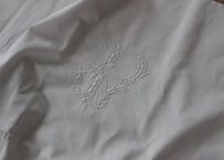 France Antique クッションカバー/MONOGRAM "P"