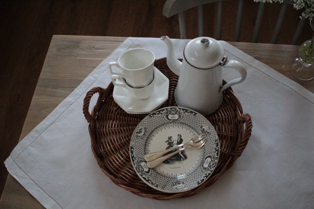 France Antique panier アンティーク籐のトレイ | Antique & B