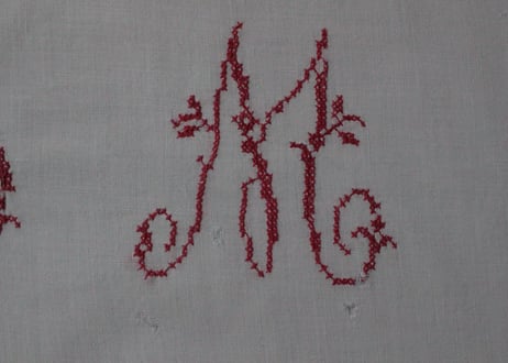 France Antique クッションカバー/MONOGRAM "B・M"