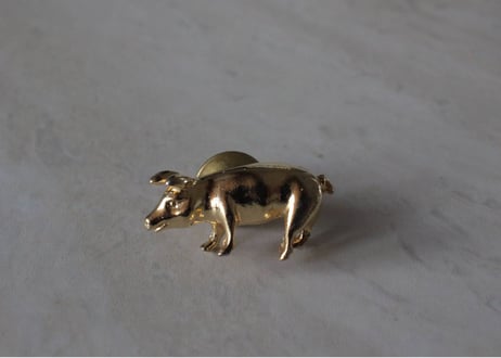 vintage ヴィンテージの小さなピンブローチ（Fauna）
