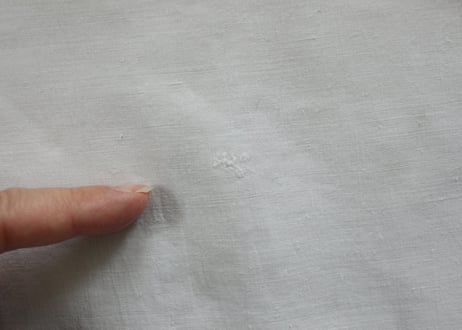 France Antique Linge Ancien Feuilles MONOGRAMピュアリネンの大判シーツ