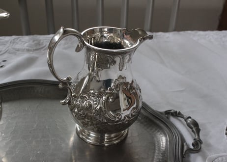 UK Silver Plated Antique Milk Jug ミルクジャグ