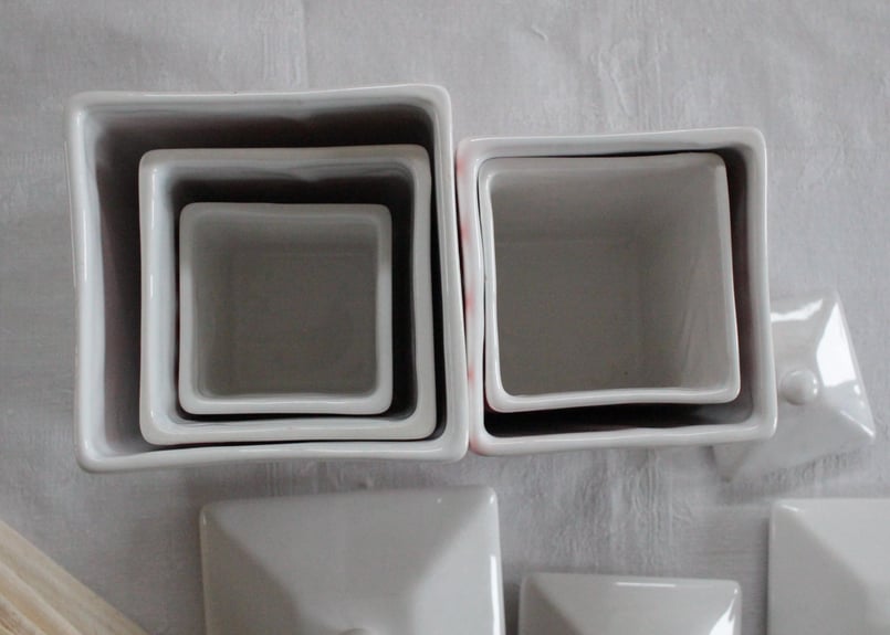 Antique陶器製キャニスターセット | Antique & Brocante R.loger