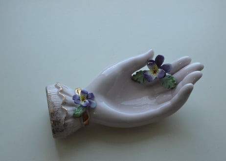 D】バラ・レフトンのハンドモチーフ/Lefton Porcelain