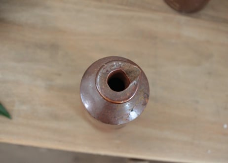 イギリスの陶器インク瓶（数量4）F・G・H・I