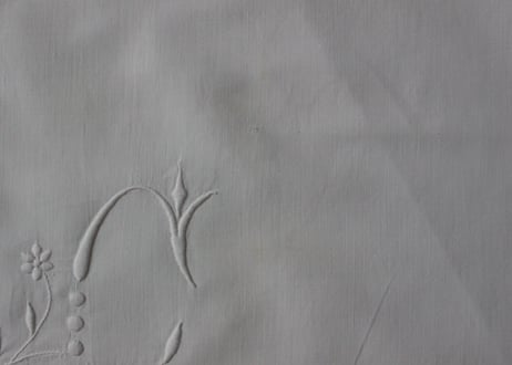 France Antique クッションカバー/MONOGRAM "J・C"