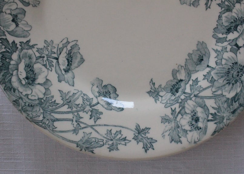 廃盤◆Gian ジアン アネモネ 　プレート大皿 26cm Gien【ジアン】“ANEMONES”デザートプレート(数量3) | Antique