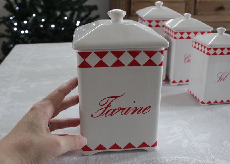 Antique陶器製キャニスターセット | Antique & Brocante R.loger