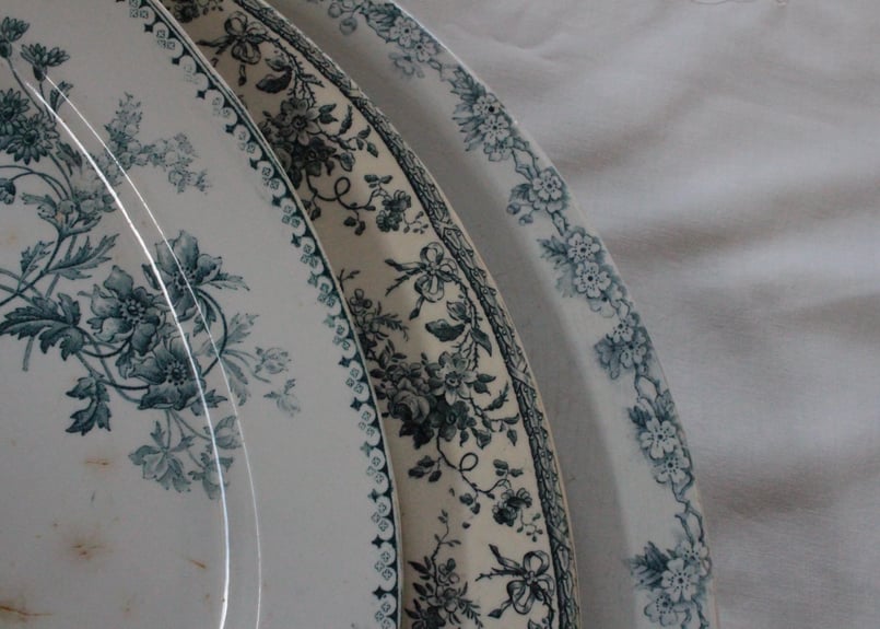 Sarreguemines 【サルグミンヌ】ELVIRE・オーバルプレート | Antique