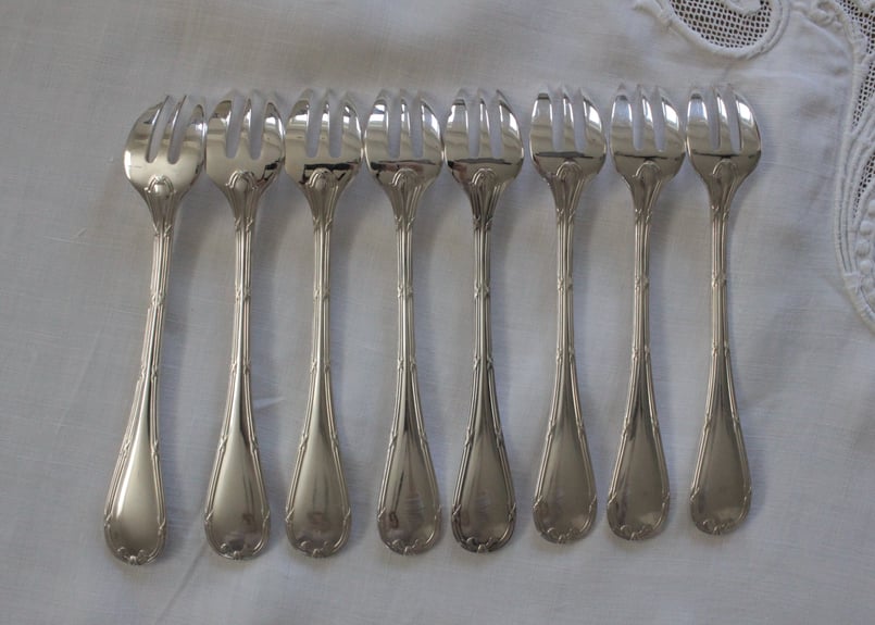 Christofle 【クリストフル】 Ruban・デザートフォーク（数量8) | Antiq